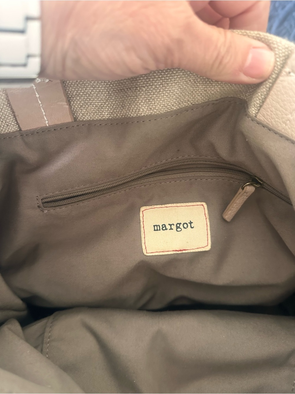 Margot purse Neutral Two-Tone Straw Tote with Tassel Detail - Picture 5 of 8